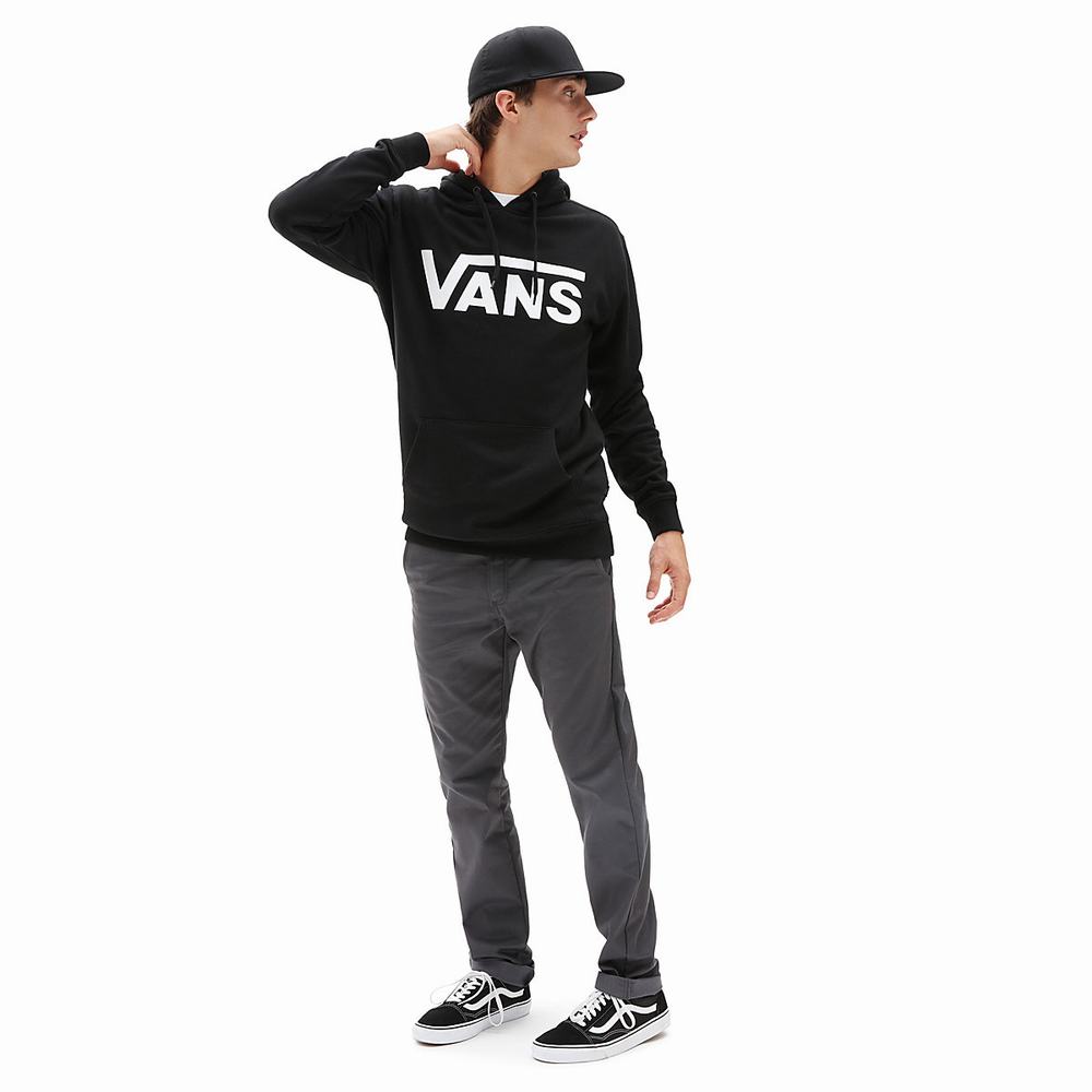 Sudadera Con Capucha Vans Classic Hombre Negras/Blancas | JPQ912038