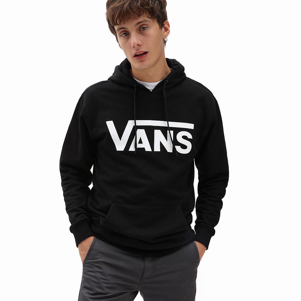 Sudadera Con Capucha Vans Classic Hombre Negras/Blancas | JPQ912038