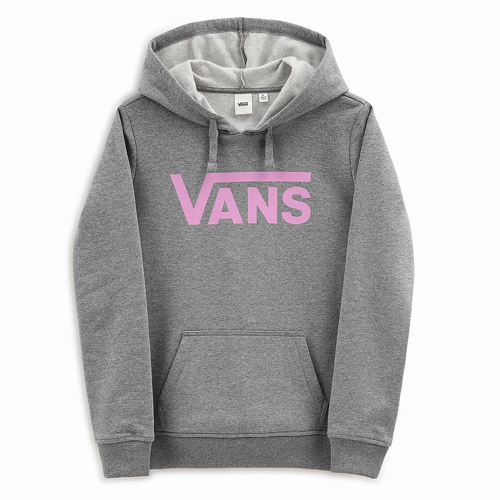 Sudadera Con Capucha Vans Classic V Mujer Gris | PER934710