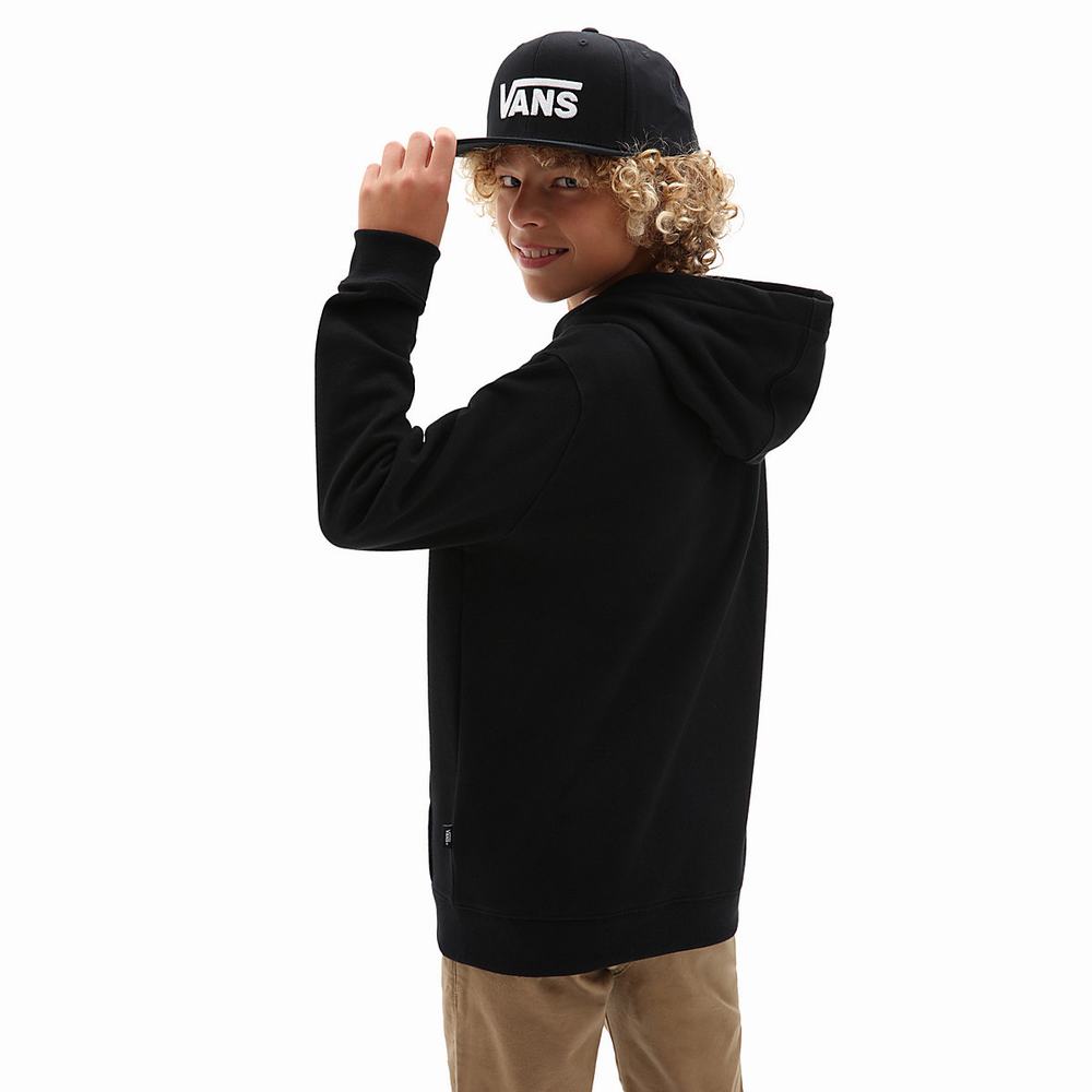 Sudadera Con Capucha Vans Classic Zip (8-14+ years) Niños Negras/Blancas | QYV609152