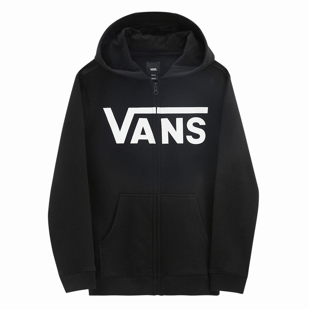 Sudadera Con Capucha Vans Classic Zip (8-14+ years) Niños Negras/Blancas | QYV609152