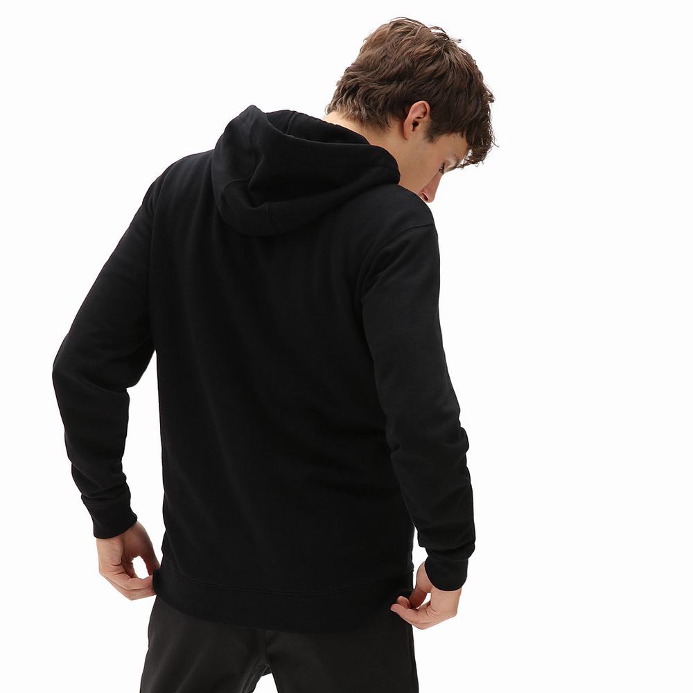 Sudadera Con Capucha Vans Classic Zip Hombre Negras/Blancas | KVZ648325