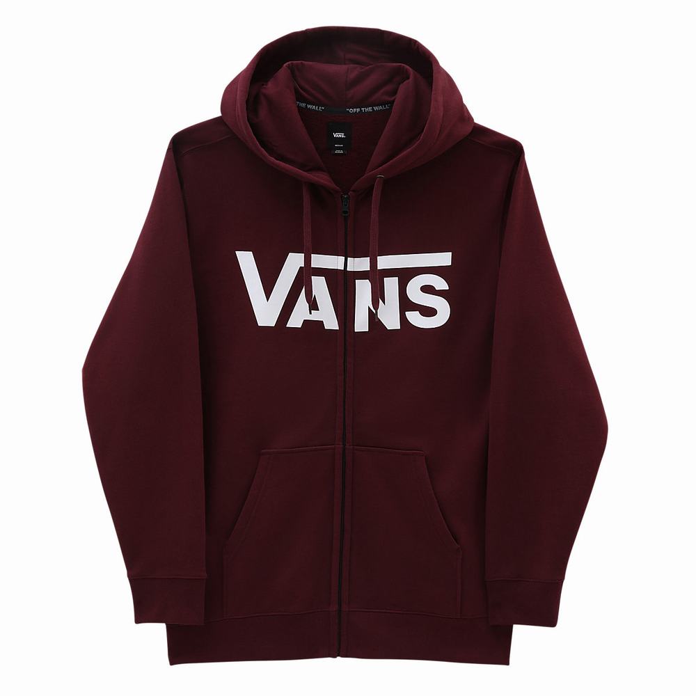 Sudadera Con Capucha Vans Classic Zip Hombre Rojas | UYV893641