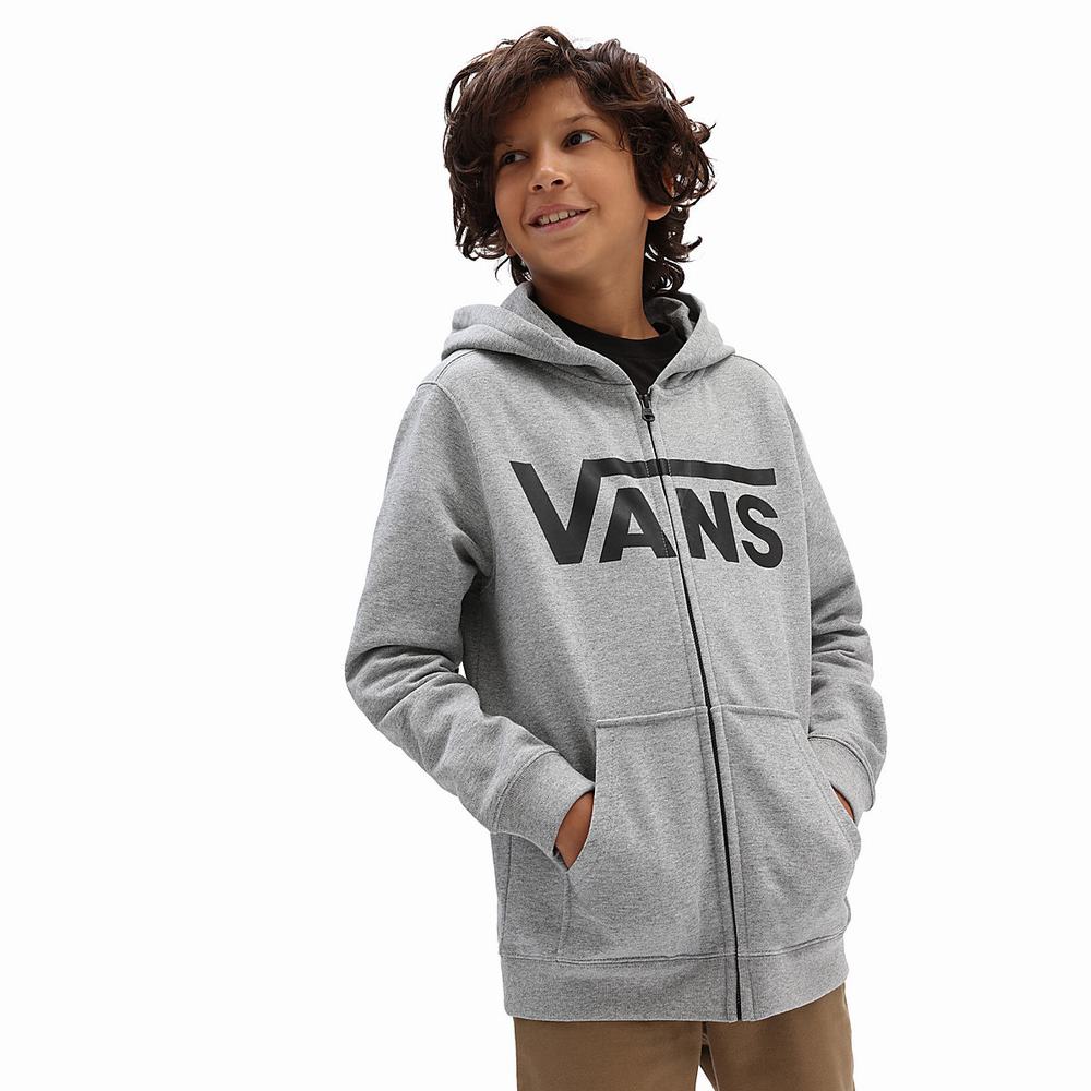 Sudadera Con Capucha Vans Classic Zip II (8-14+ years) Niños Gris | SJG651794