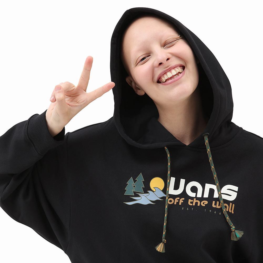 Sudadera Con Capucha Vans Coastal Mujer Negras | KIH046723