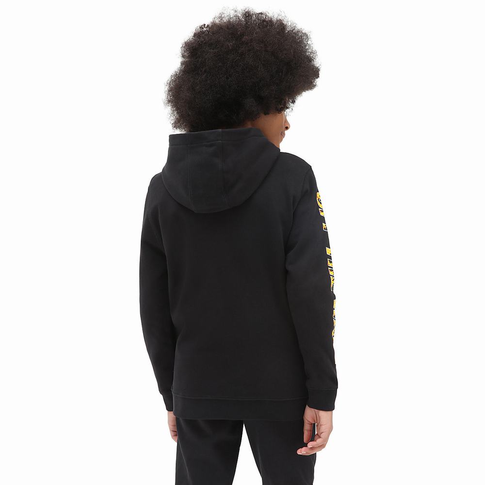 Sudadera Con Capucha Vans Digi Flames (8-14 years) Niños Negras | ZRB948137