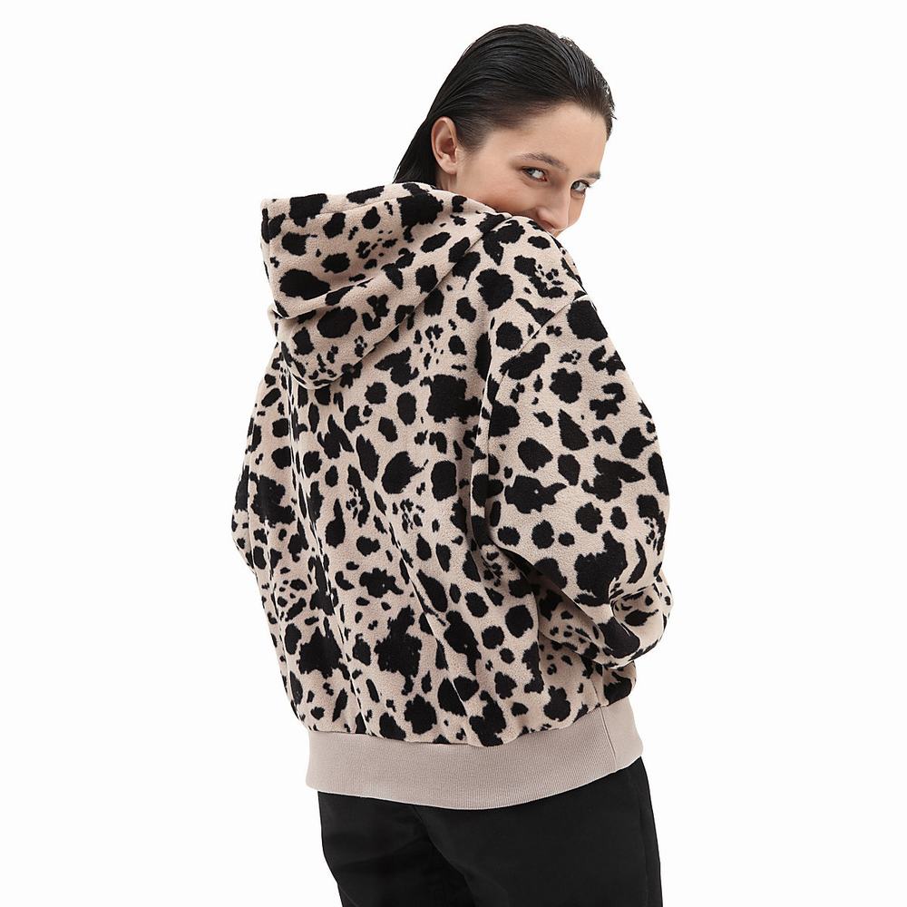 Sudadera Con Capucha Vans Dotty Check Mujer Negras | SCE167489