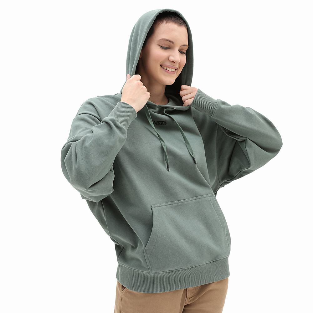 Sudadera Con Capucha Vans Flying V Mujer Verde | QDH860193