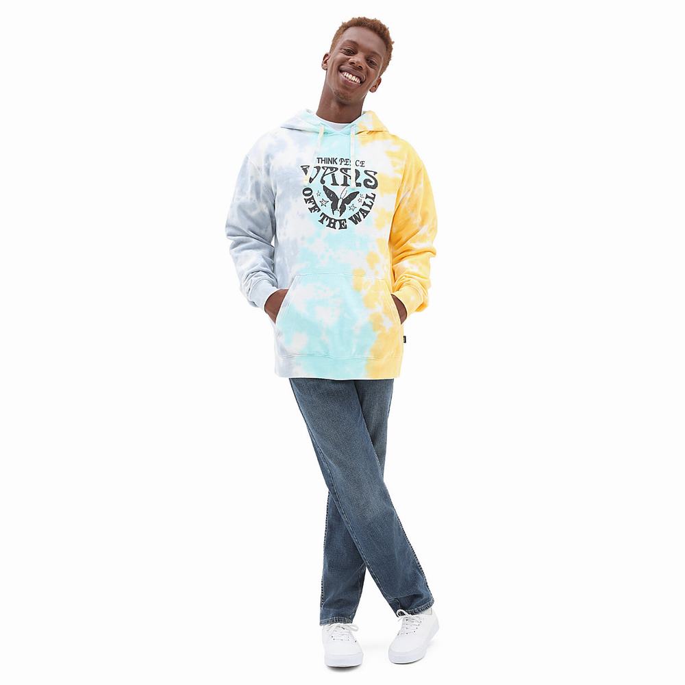 Sudadera Con Capucha Vans Happy Thoughts Tie Dye Hombre Multicolor | FKY078463