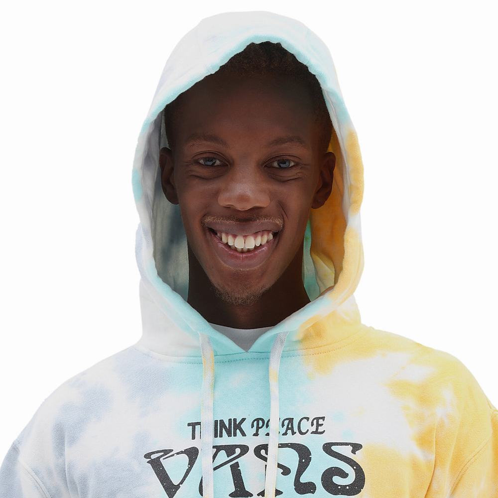 Sudadera Con Capucha Vans Happy Thoughts Tie Dye Hombre Multicolor | FKY078463