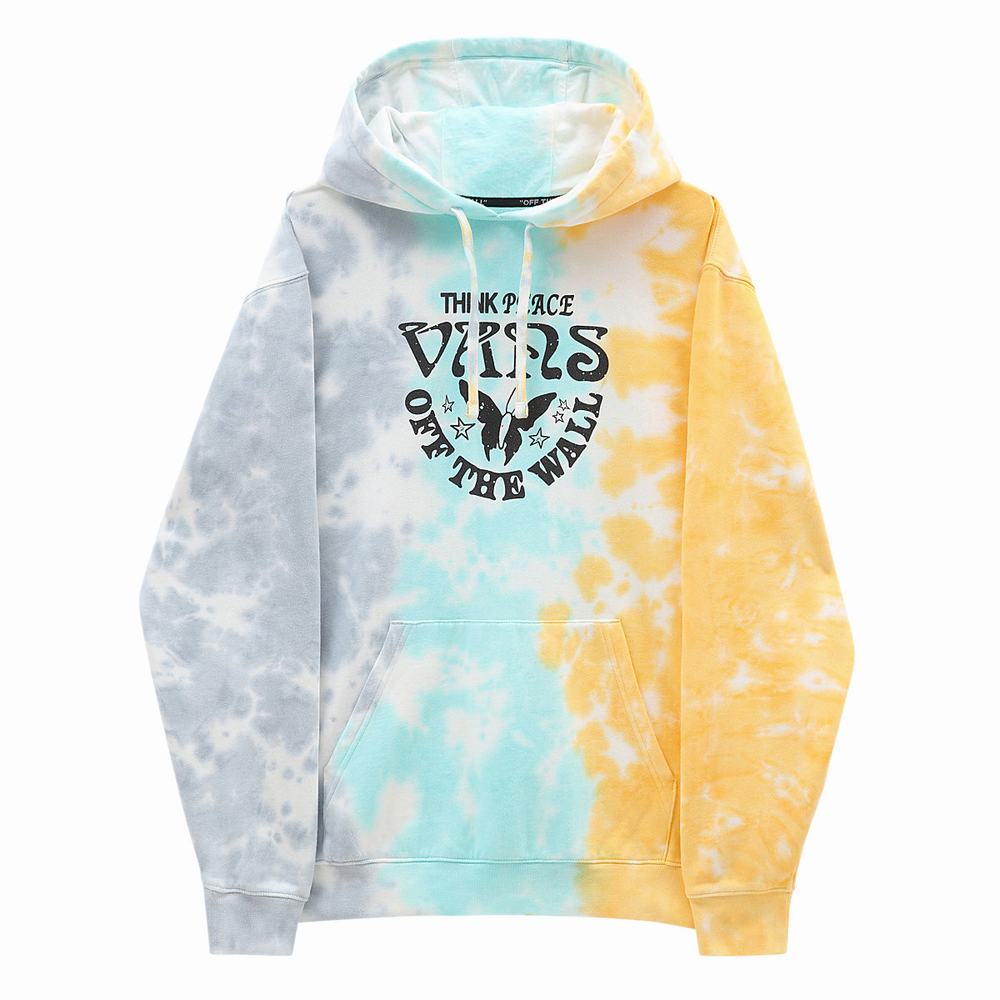 Sudadera Con Capucha Vans Happy Thoughts Tie Dye Hombre Multicolor | FKY078463