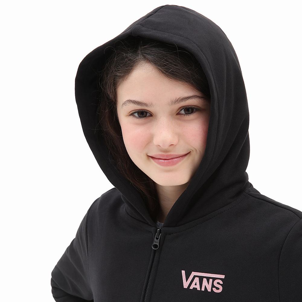 Sudadera Con Capucha Vans Lizzie Zip (8-14 years) Niños Negras | JTY568702