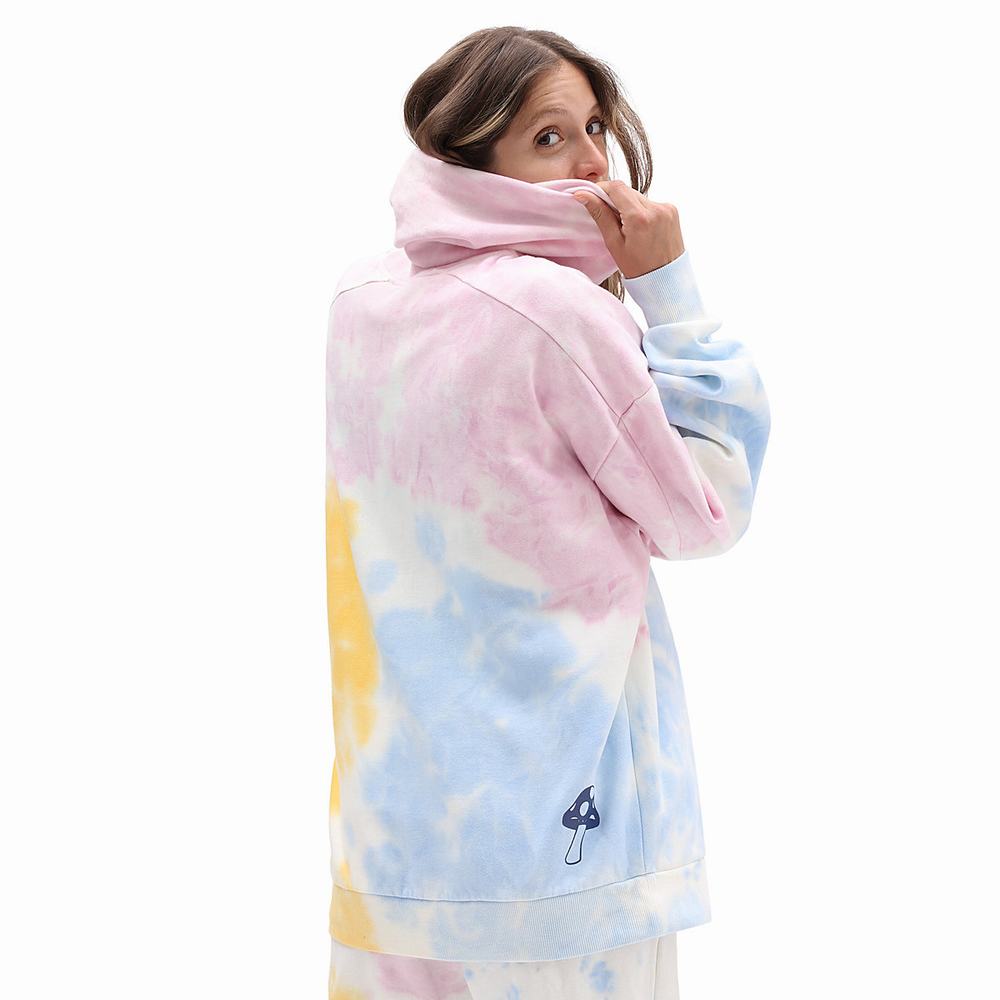 Sudadera Con Capucha Vans Mascy Daze Tri-Dye Mujer Rosas | BQT015876