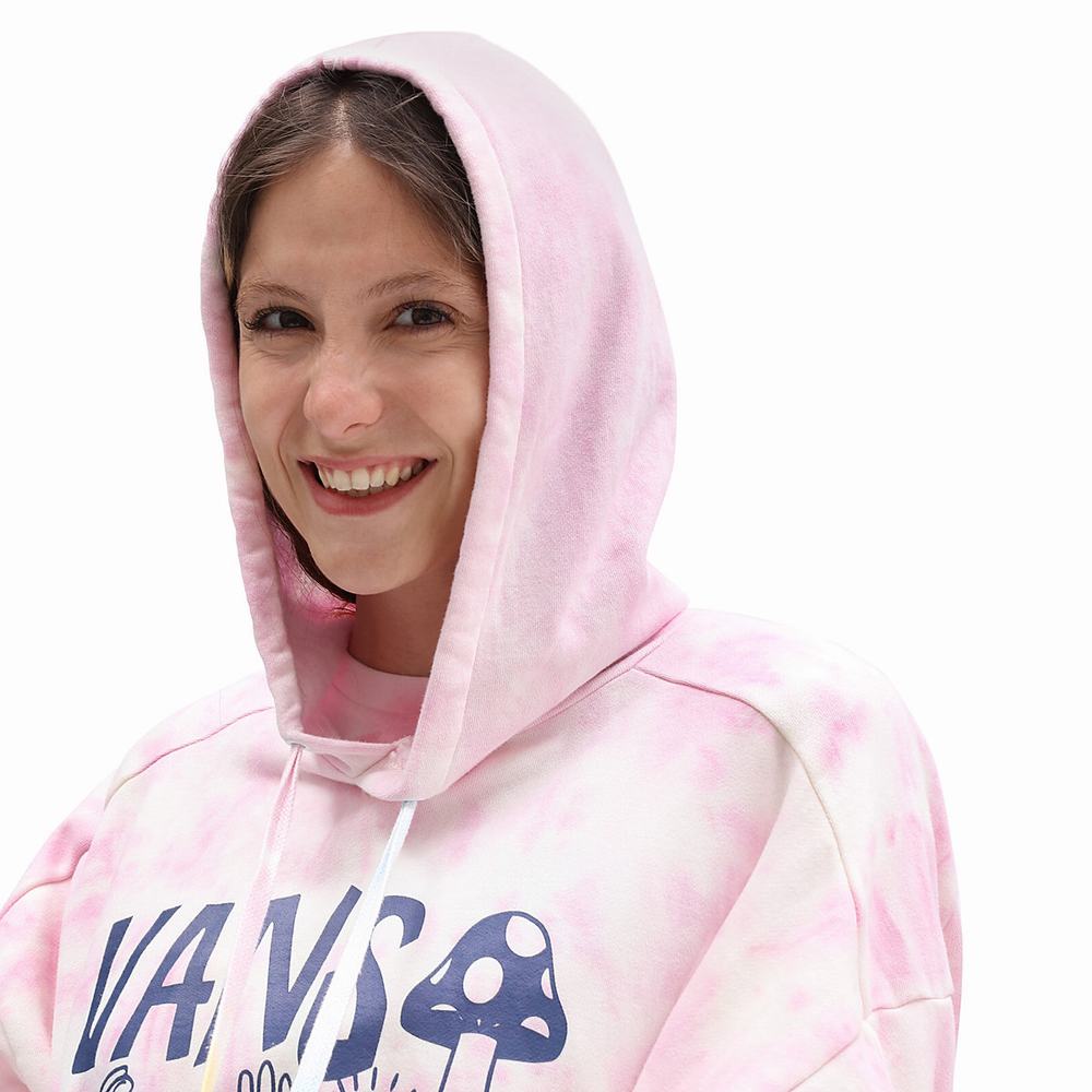 Sudadera Con Capucha Vans Mascy Daze Tri-Dye Mujer Rosas | BQT015876