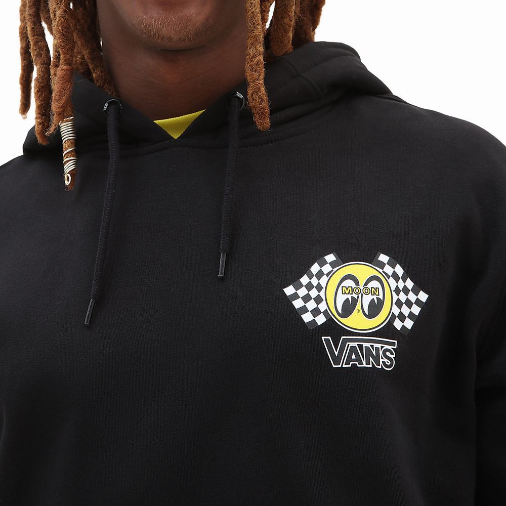 Sudadera Con Capucha Vans Mooneyes Fleece Hombre Negras | BEW038471