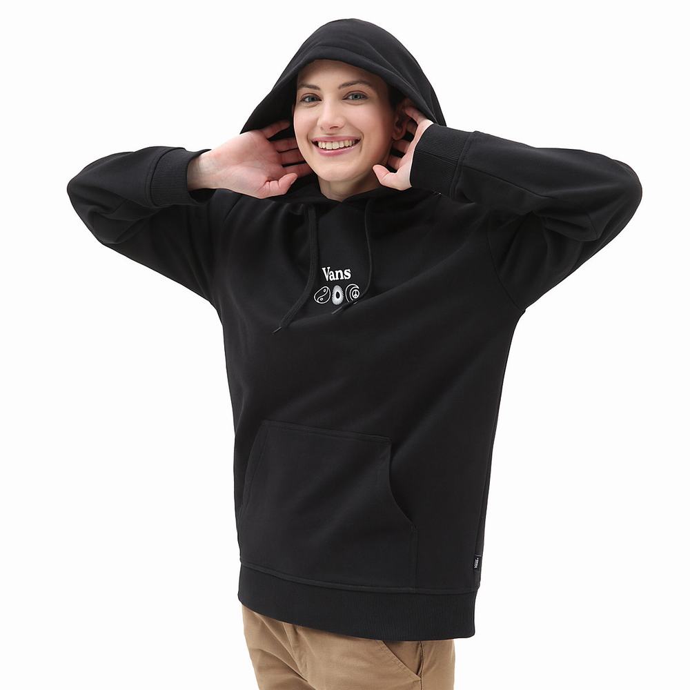 Sudadera Con Capucha Vans Natural OS Mujer Negras | TEJ934028