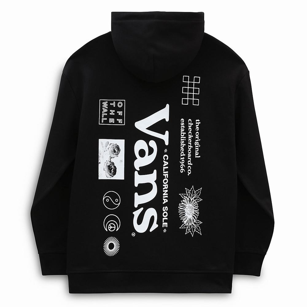 Sudadera Con Capucha Vans Natural OS Mujer Negras | TEJ934028