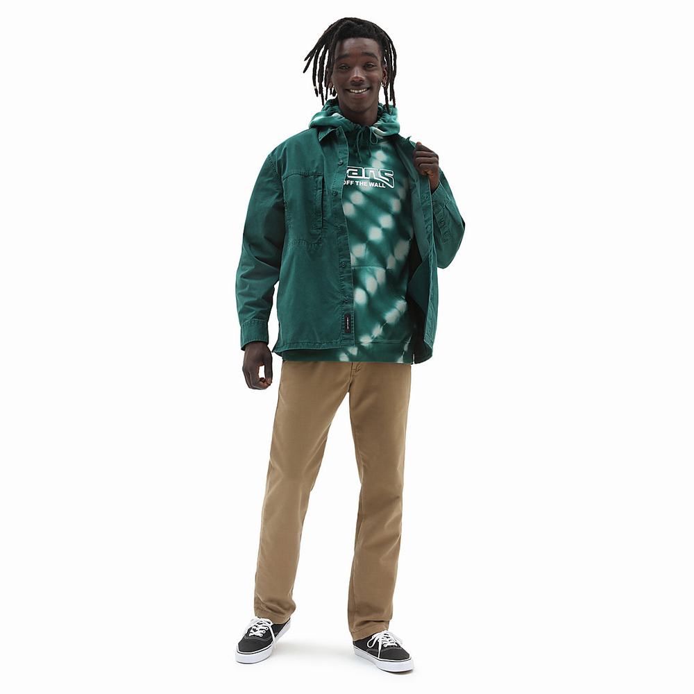 Sudadera Con Capucha Vans OTW Estampadas Tie Dye Hombre Verde | DVM973408