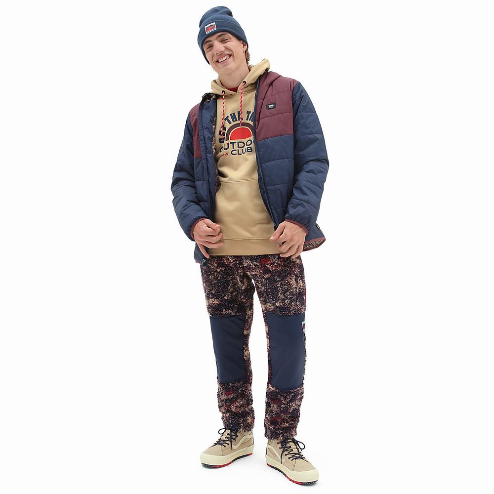 Sudadera Con Capucha Vans Outdoor Club Hombre Beige | SVX859470