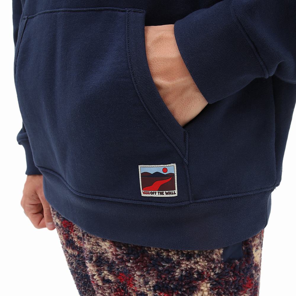 Sudadera Con Capucha Vans Outdoor Club Hombre Azules | VBX910756