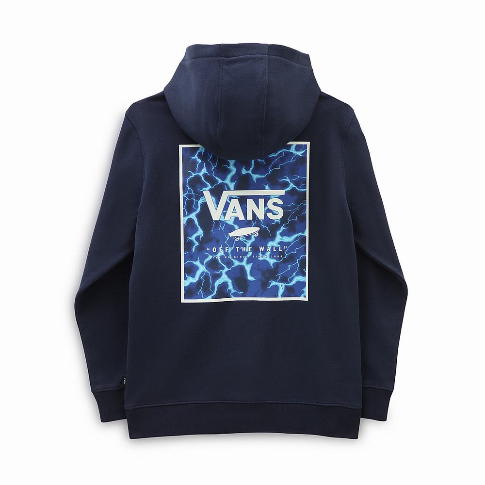 Sudadera Con Capucha Vans Print Box Back (8-14 years) Niños Azules | ETP427980