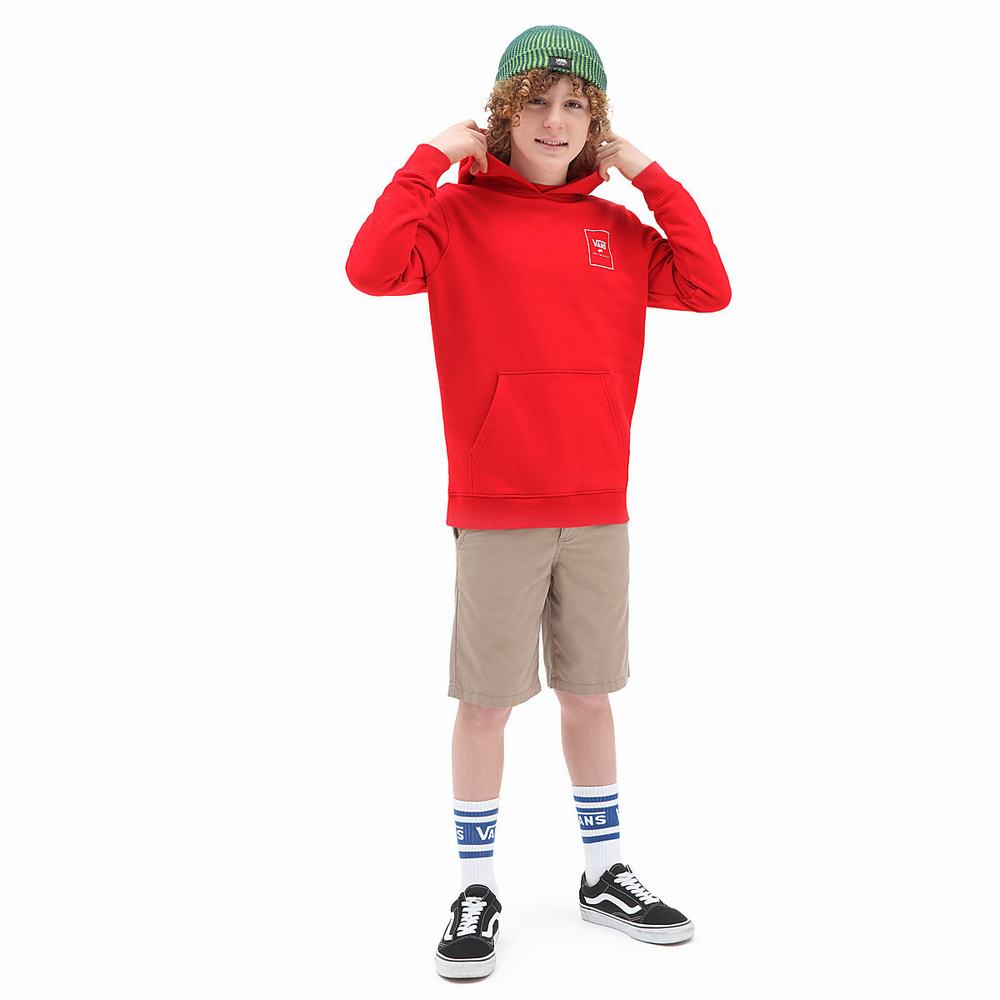 Sudadera Con Capucha Vans Print Box Niños Rojas | KUG504931