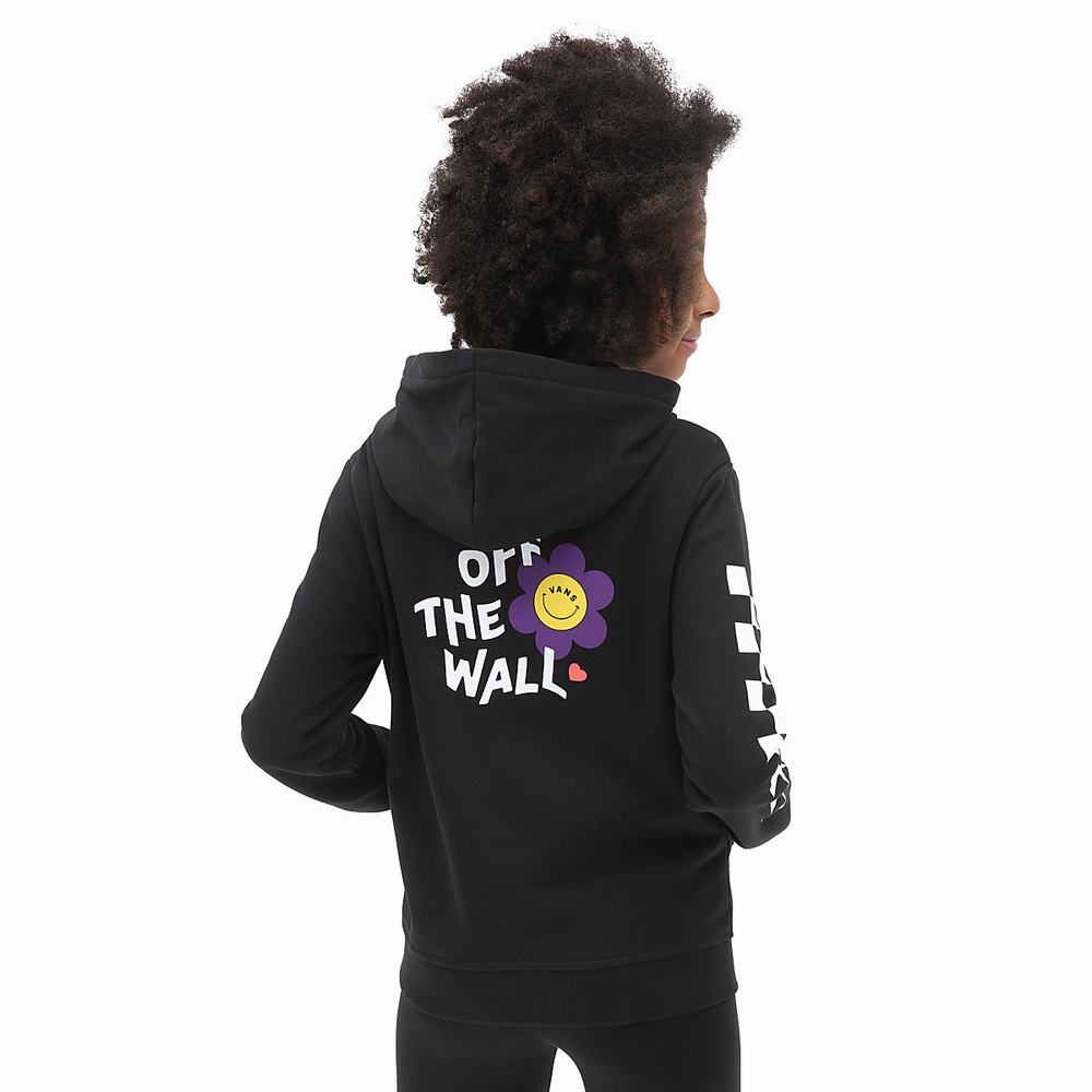 Sudadera Con Capucha Vans Radically Happy Zip (8-14 years) Niños Negras | RVD512708