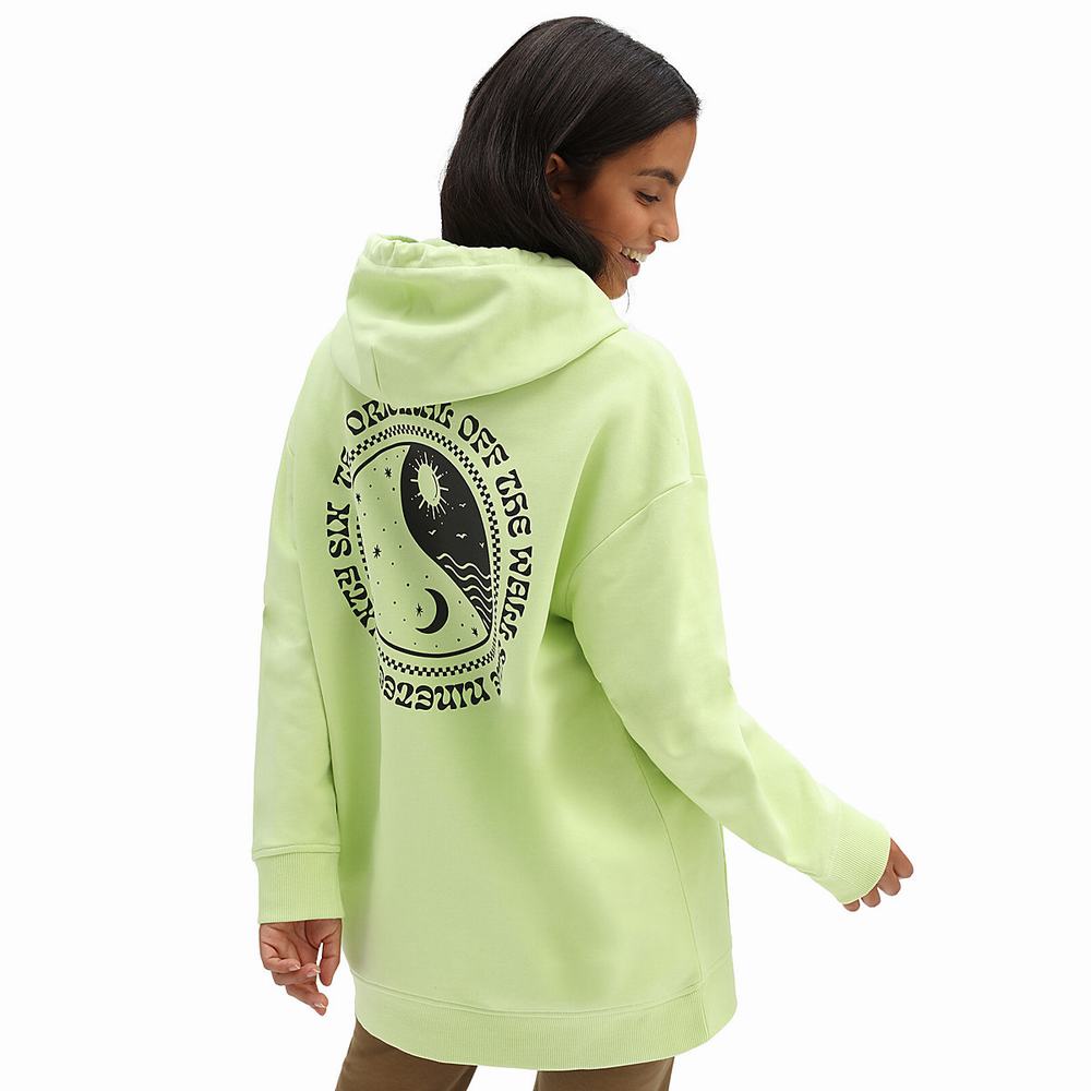 Sudadera Con Capucha Vans Side By Side Mujer Verde | AZJ415908