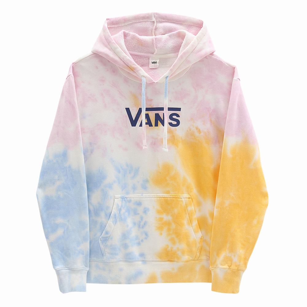 Sudadera Con Capucha Vans Tri-Dye Boyfriend Mujer Rosas | HVG263450