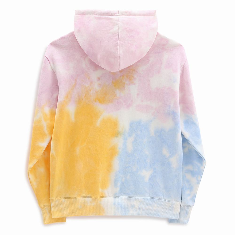 Sudadera Con Capucha Vans Tri-Dye Boyfriend Mujer Rosas | HVG263450