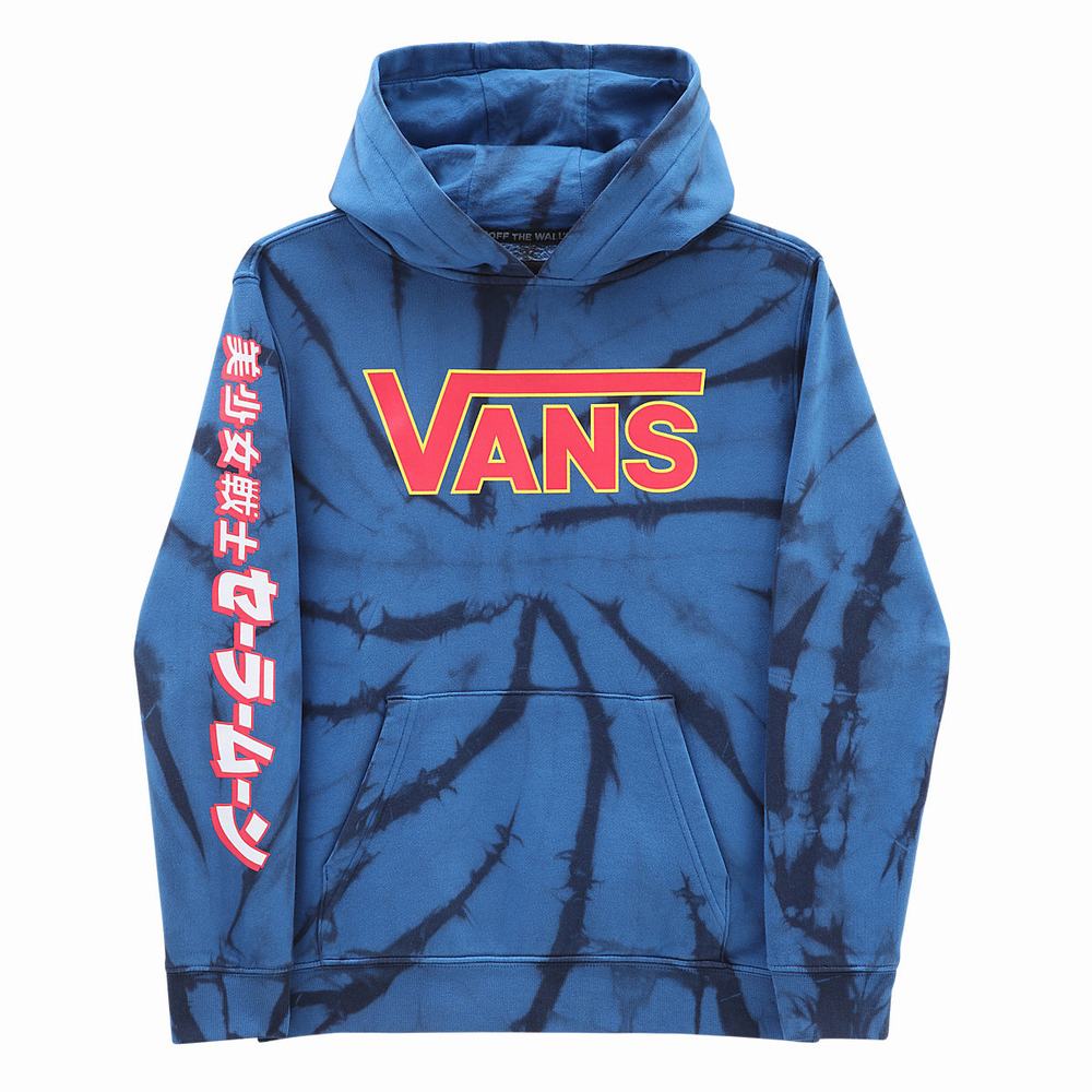 Sudadera Con Capucha Vans X Pretty Guardian Sailor Moon Fleece Tie Dye (8-14 years) Niños Azules | NJS761204