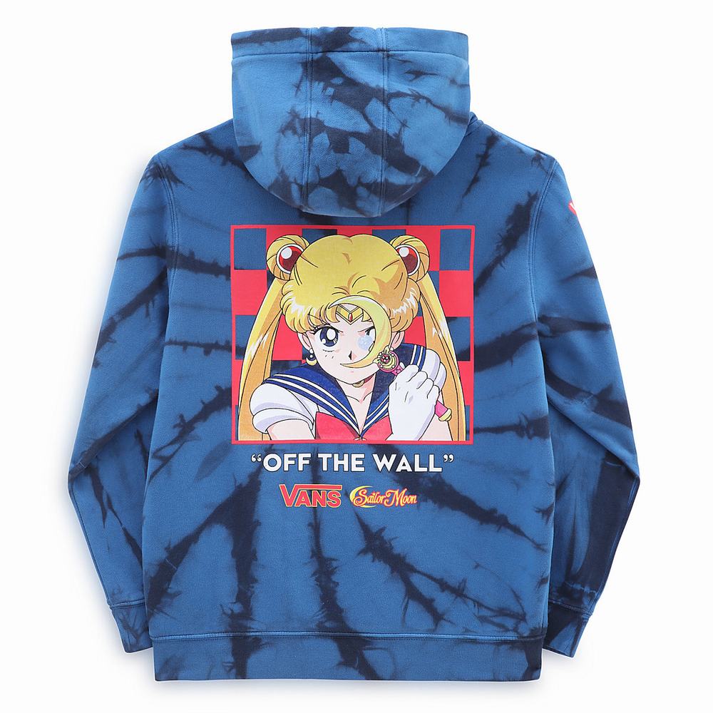 Sudadera Con Capucha Vans X Pretty Guardian Sailor Moon Fleece Tie Dye (8-14 years) Niños Azules | NJS761204