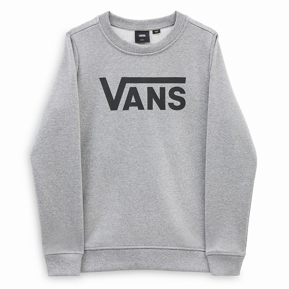 Sudaderas Vans Classic V Crew Mujer Negras/Gris | KIA987063