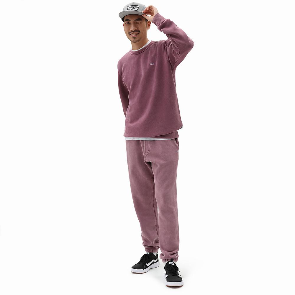 Sudaderas Vans ComfyCush Wash Crew Hombre Rosas | MZL267801