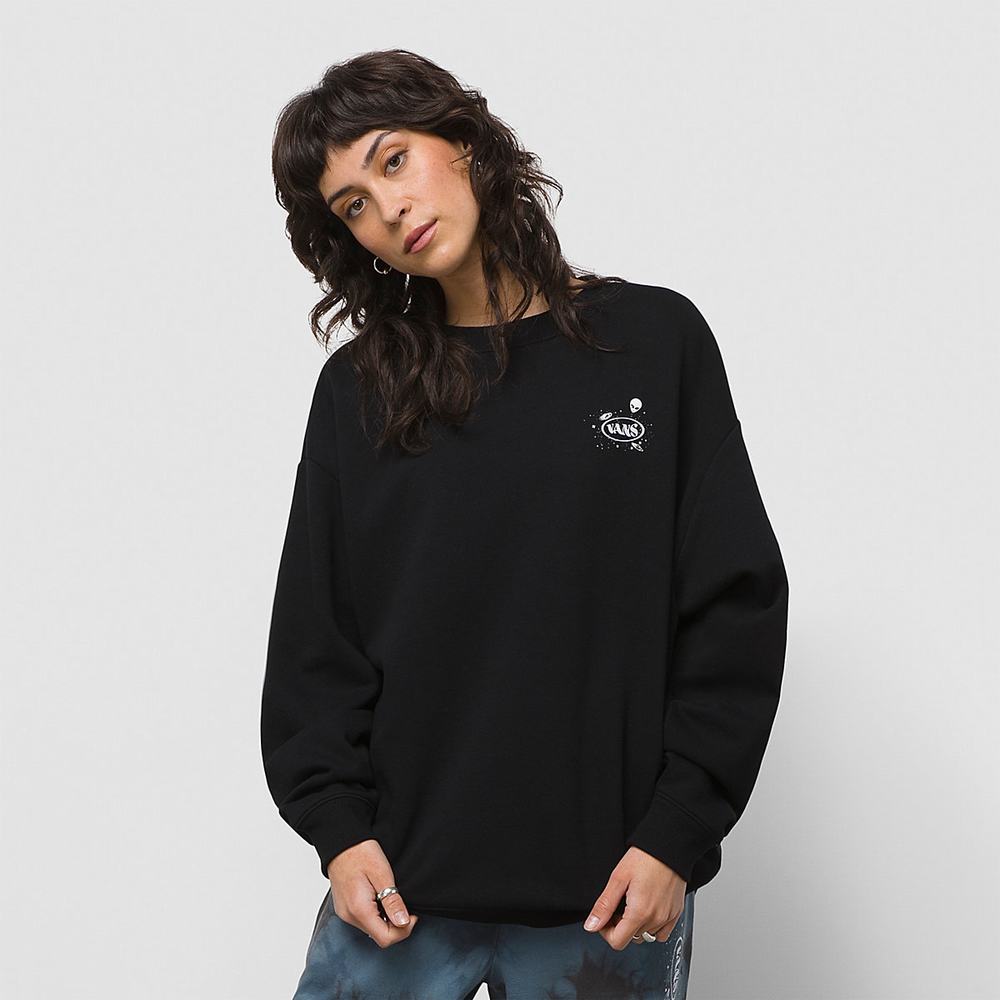 Sudaderas Vans Cosmic Glow Crew Mujer Negras | AML573169