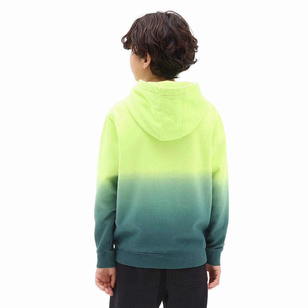 Sudaderas Vans Dip Dye Niños Verde/Amarillo | HLQ541908