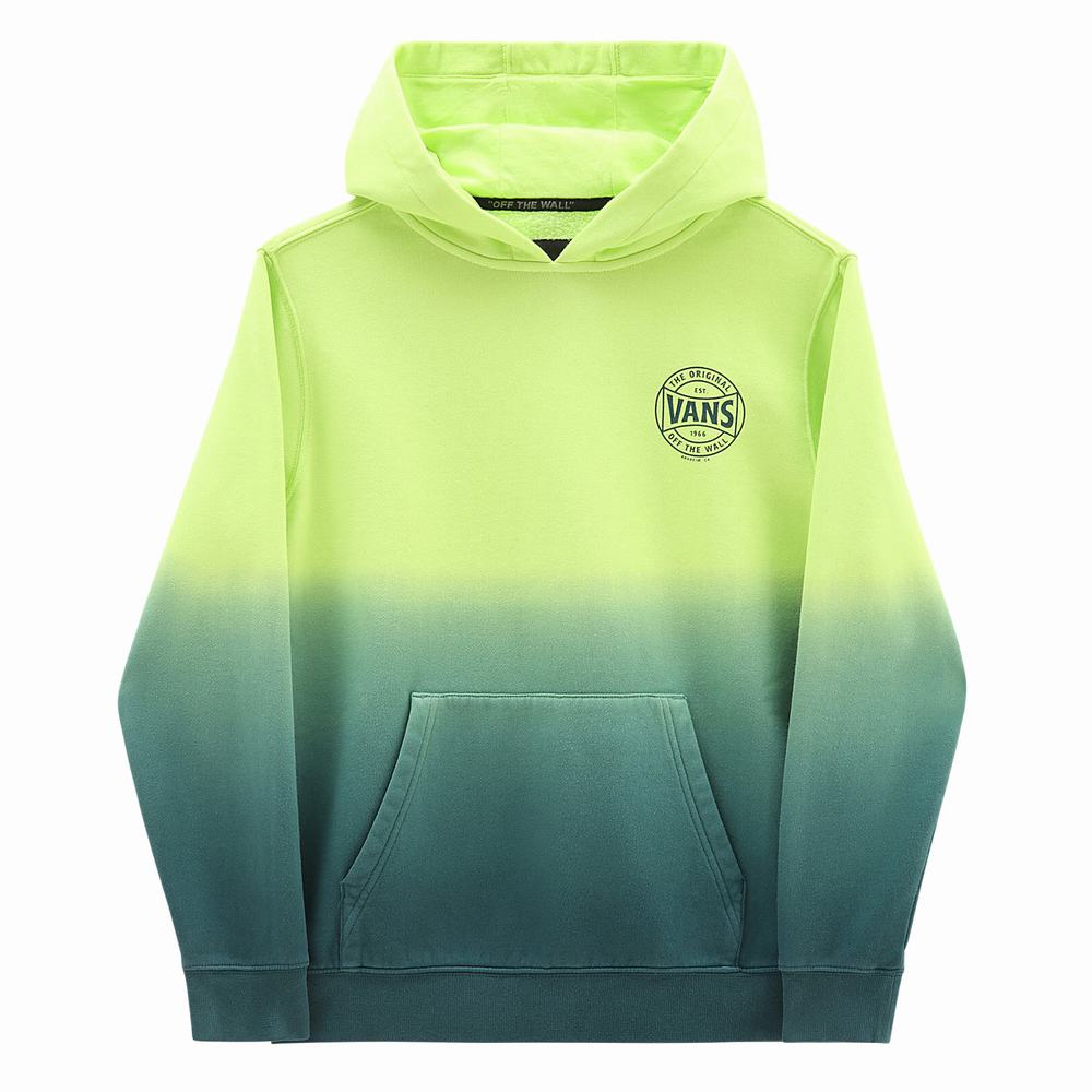 Sudaderas Vans Dip Dye Niños Verde/Amarillo | HLQ541908