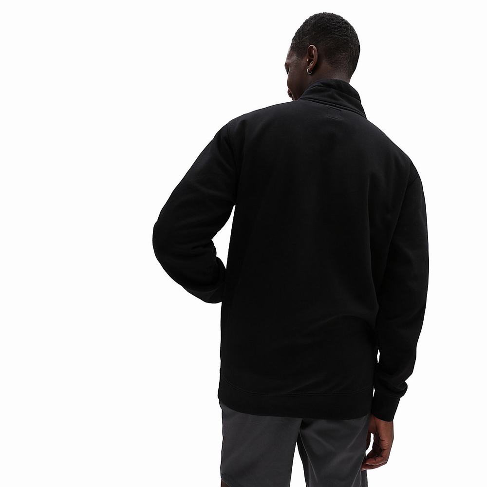 Sudaderas Vans Easy Box Q-Zip Hombre Negras | YJB746395