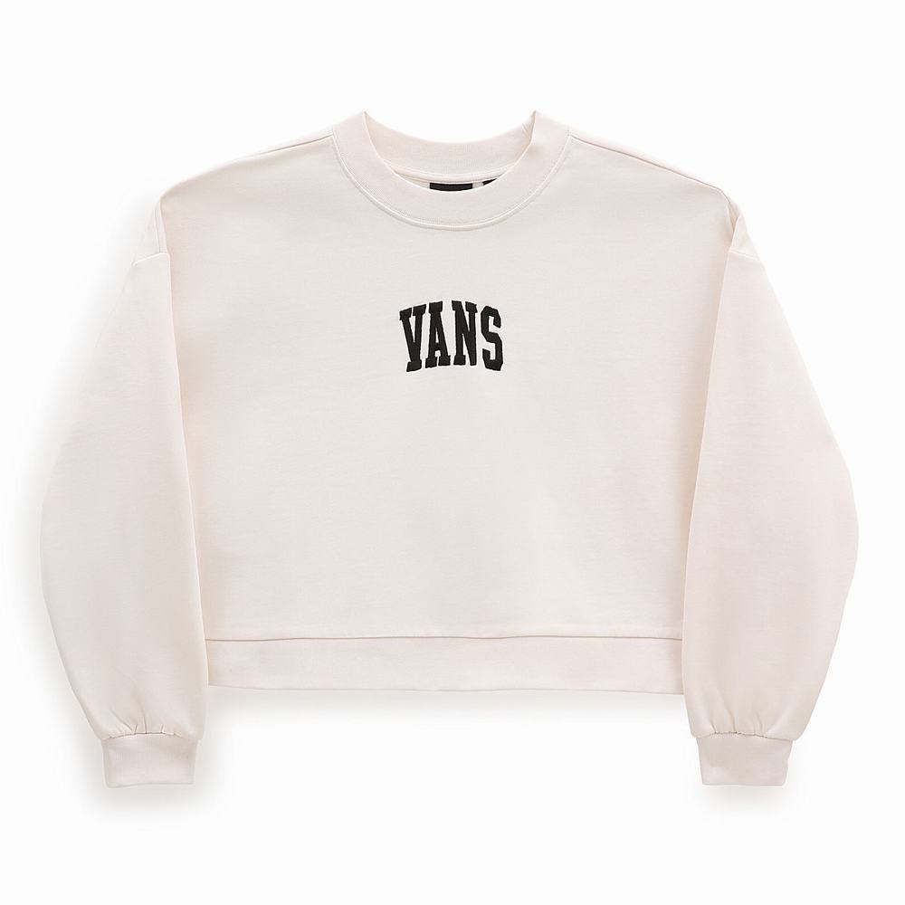 Sudaderas Vans Exaggerate Crew Mujer Blancas | RUY027389