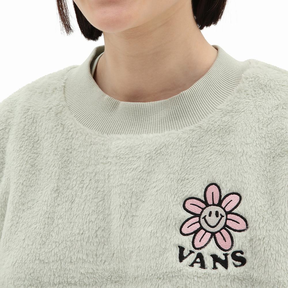 Sudaderas Vans Koozy Crew Mujer Verde | HRQ439257