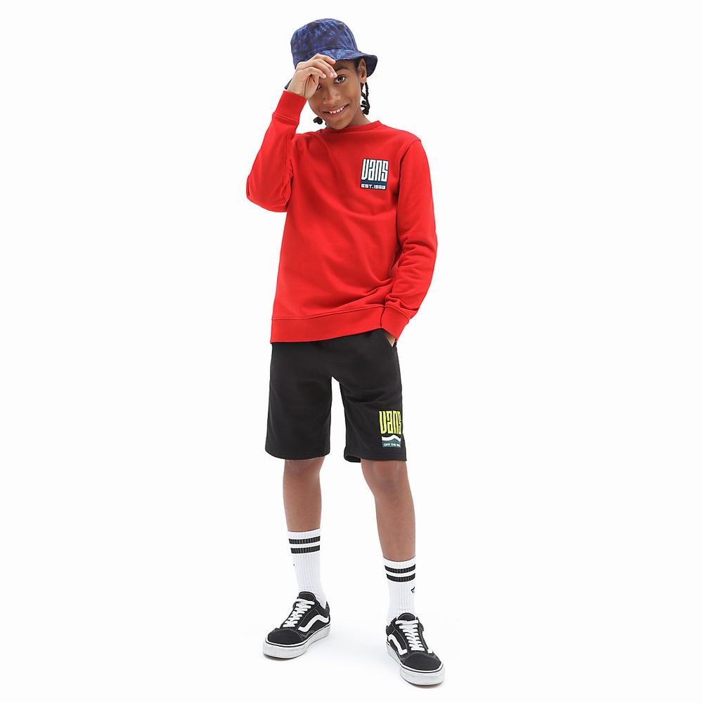 Sudaderas Vans Maze Crew (8-14 years) Niños Rojas | ABW156824