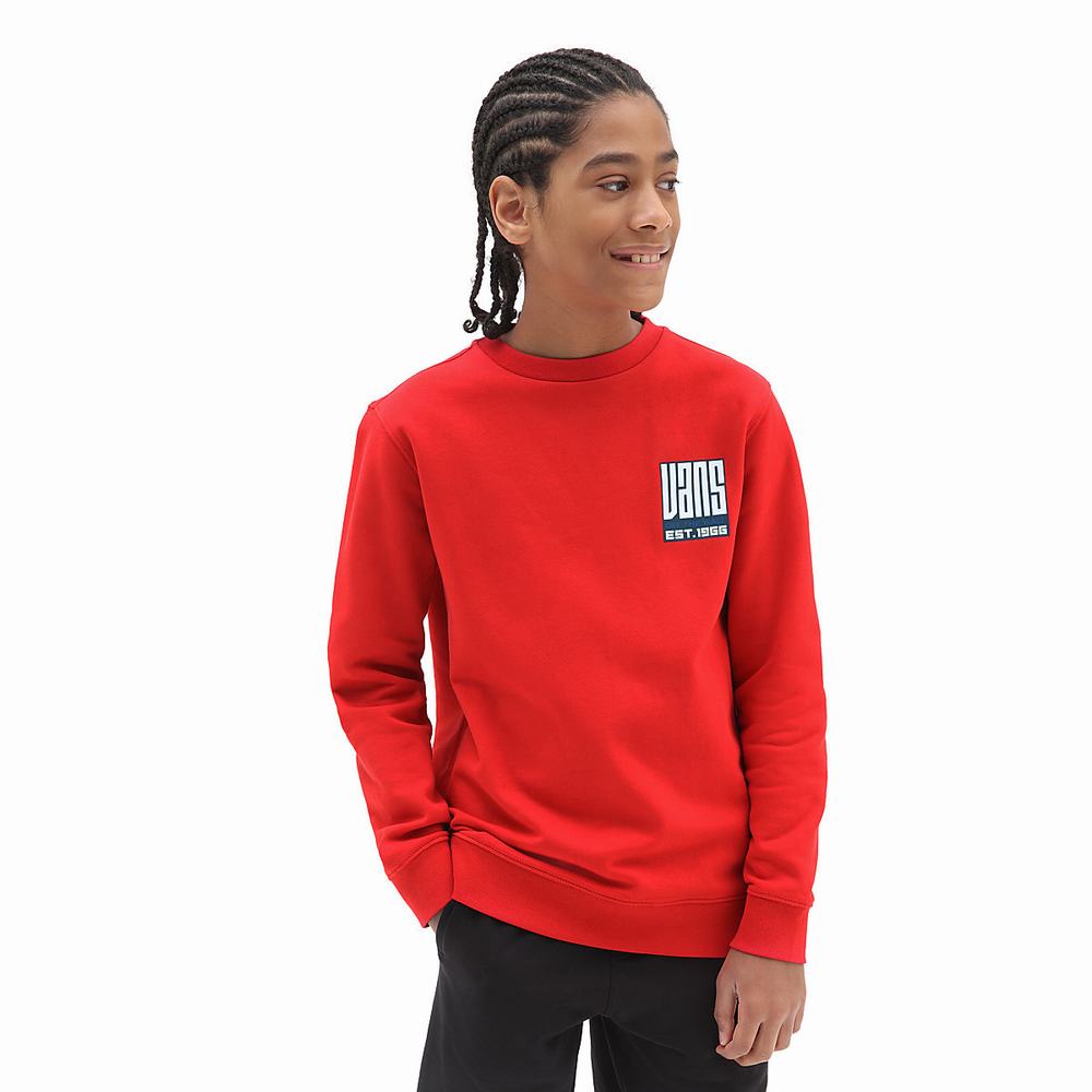 Sudaderas Vans Maze Crew (8-14 years) Niños Rojas | ABW156824