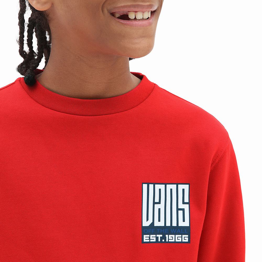 Sudaderas Vans Maze Crew (8-14 years) Niños Rojas | ABW156824