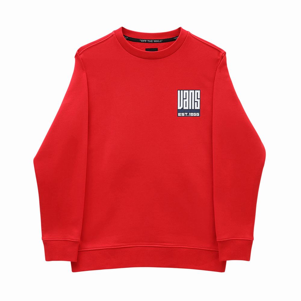 Sudaderas Vans Maze Crew (8-14 years) Niños Rojas | ABW156824