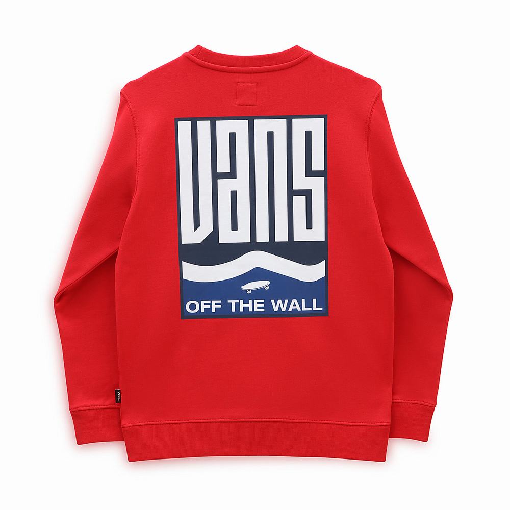 Sudaderas Vans Maze Crew (8-14 years) Niños Rojas | ABW156824