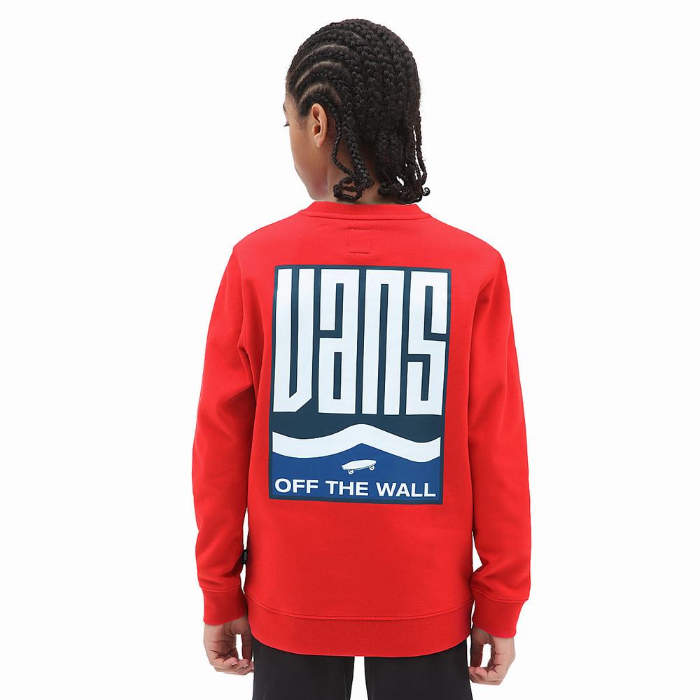 Sudaderas Vans Maze Crew (8-14 years) Niños Rojas | ABW156824