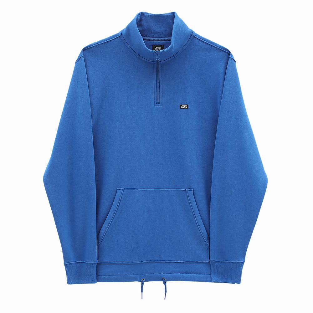 Sudaderas Vans Versa Standard Q-Zip Hombre Azules | OBH526819