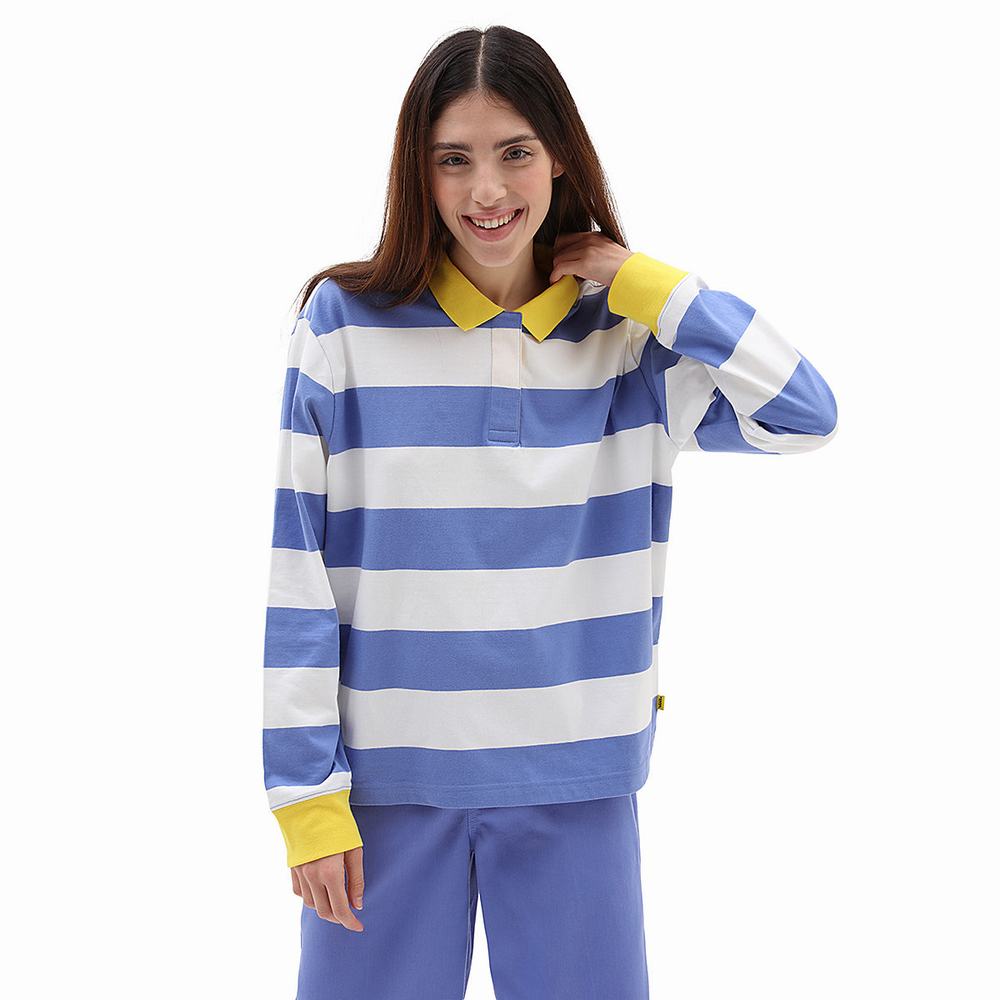 Sudaderas Vans x Tierra Whack Long Sleeve Polo Mujer Azules | BQE673592