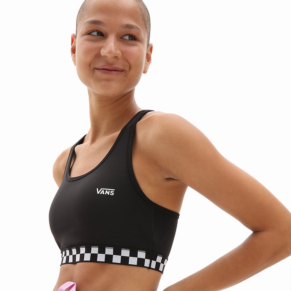 Sujetadores Deportivos Vans Skate Sports Bra Mujer Negras | VWF461907