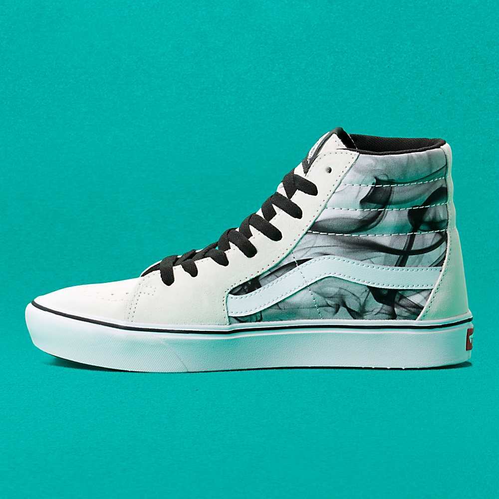 Tenis Botas Vans After Dark Comfycush Sk8-Hi Hombre Blancas/Negras | NAX218397